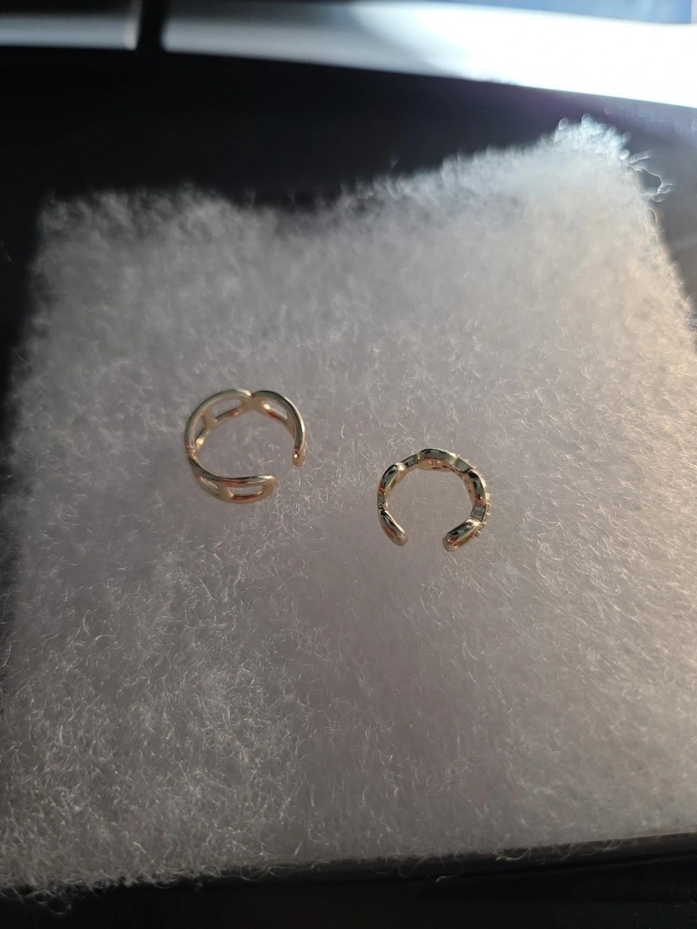 Gold Open Huggie Earrings - Women Jewelry Ear Cuffs Clip On